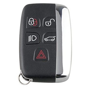Terisass Car Key Fob Case Shell 5 Rubber Button