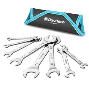 Slim Spanner Wrench Set with Rolling Pouch