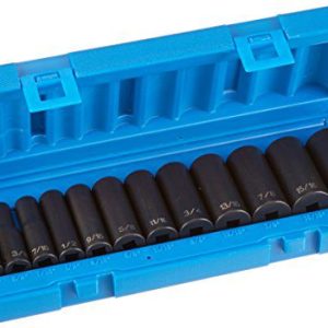 Pneumatic 12-Piece 12-Point Deep Socket Set