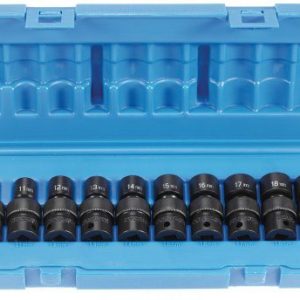 Grey Pneumatic 3/8" Drive 10-Piece Universal Metric Socket Set