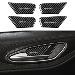 4PCS Car Door Bowl Cover Stickers Carbon Fiber