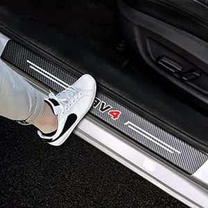 Yousthka 4pcs/Set Door Entry Guard Carbon Fiber